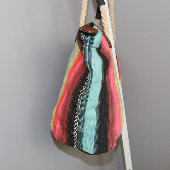 Billabong Striped Canvas Tote Bag - Picture 3 of 7